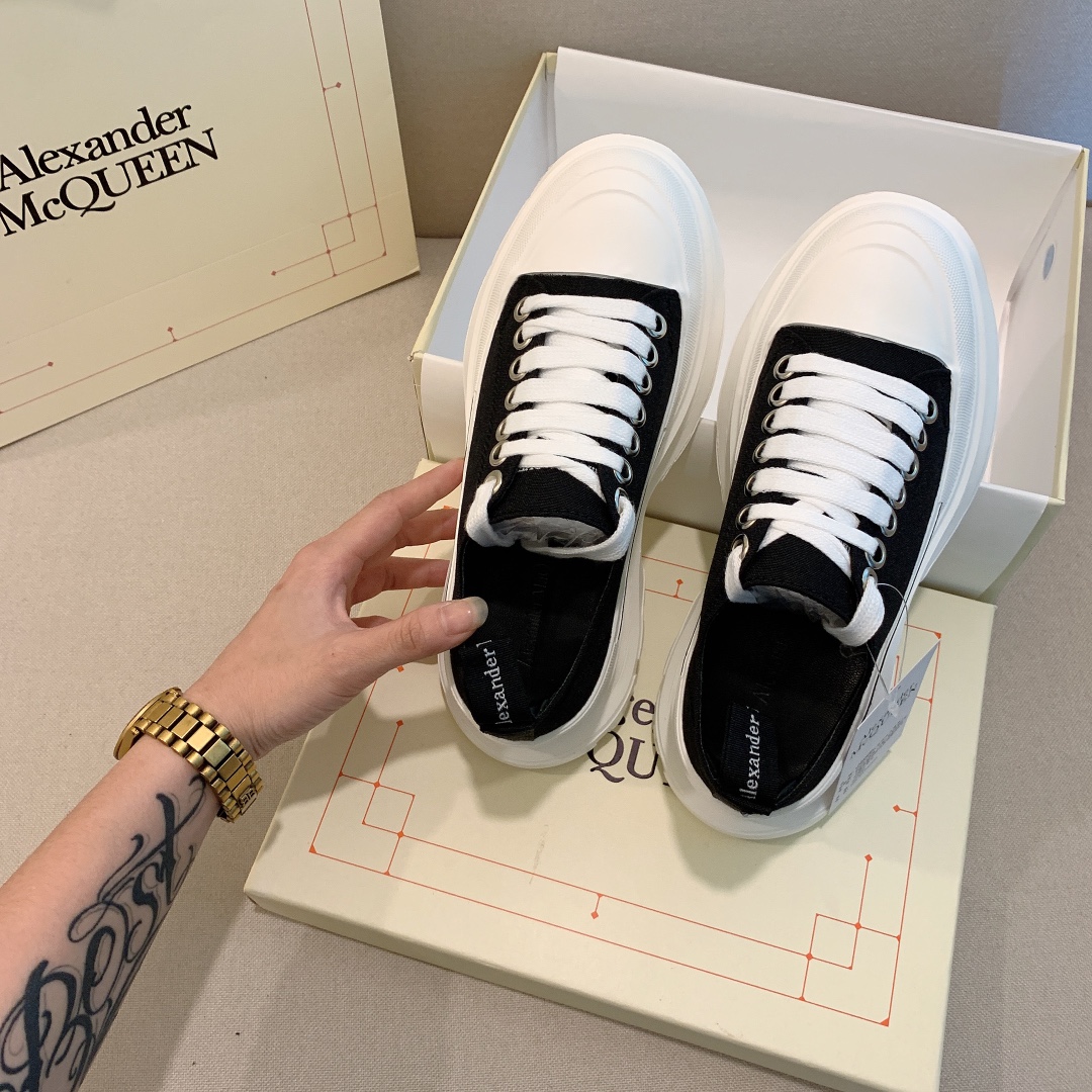 Alexander Mc queen PU thick sole sneakers casual shoes