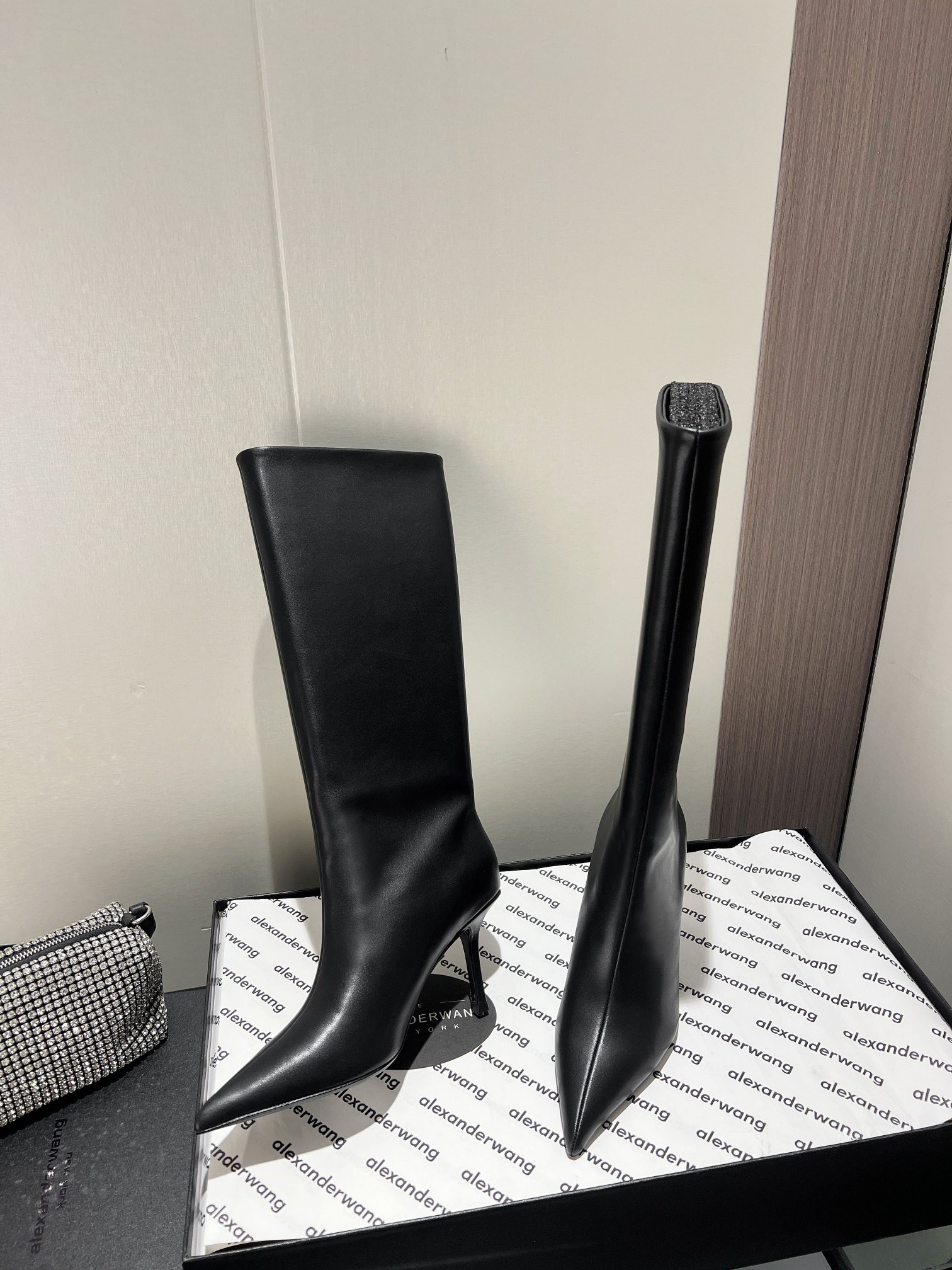 Alexandra. Wang 2023S Autumn/Winter New York Fashion Week Letter Heeled Boots