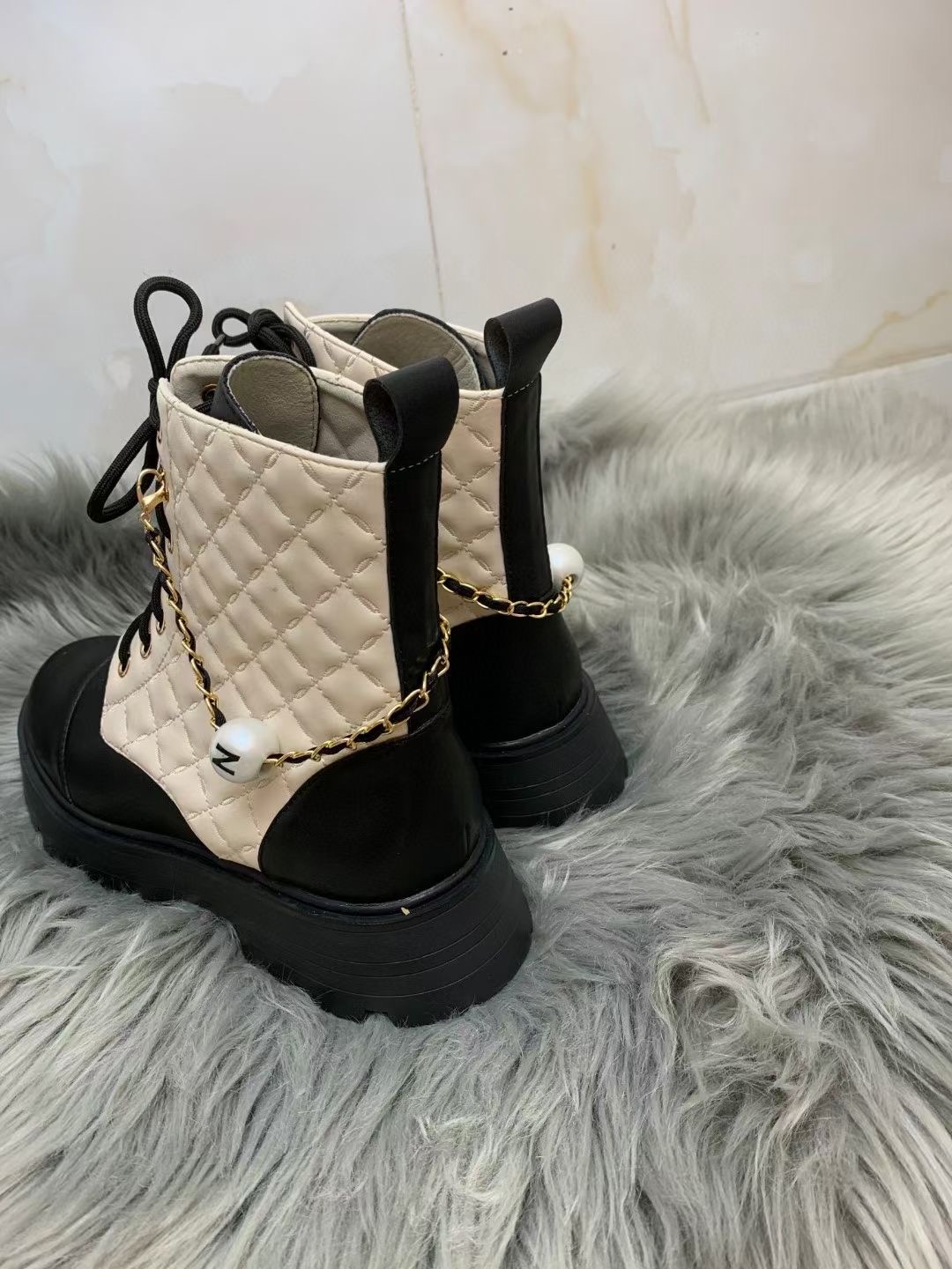 C design  Women Fashion  Lace Up Mid-Calf Boots