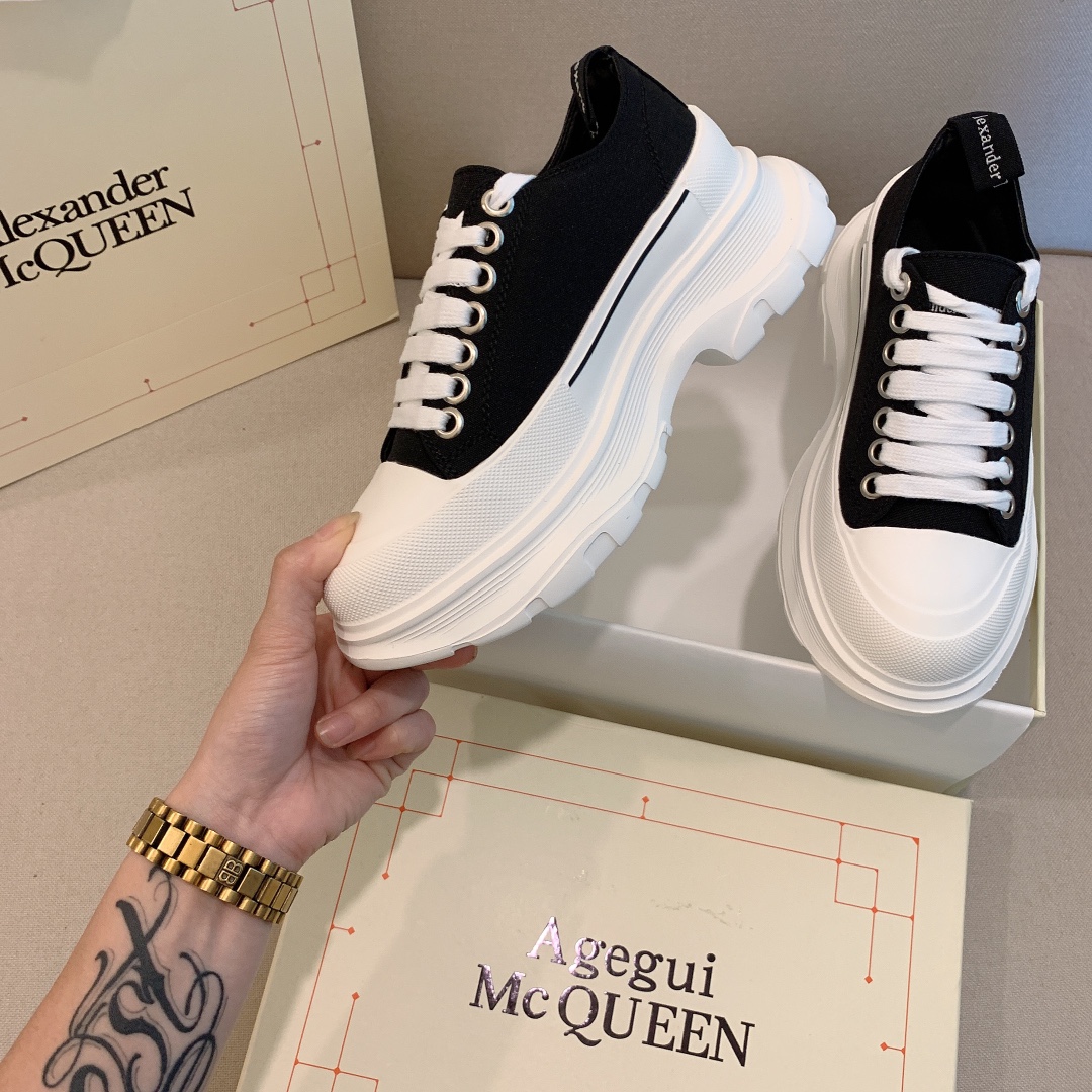 Alexander Mc queen PU thick sole sneakers casual shoes