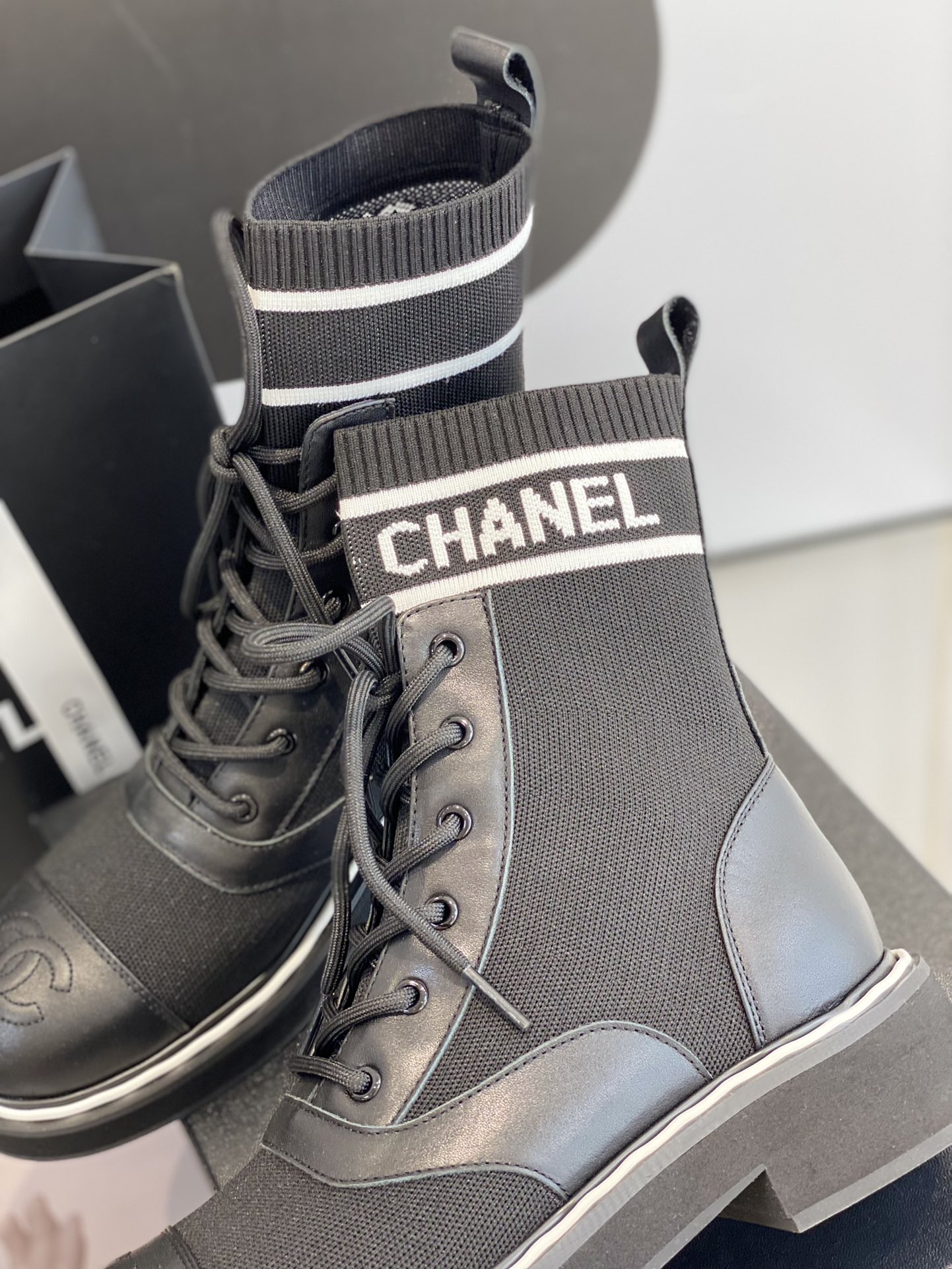 C design  runway model boots!