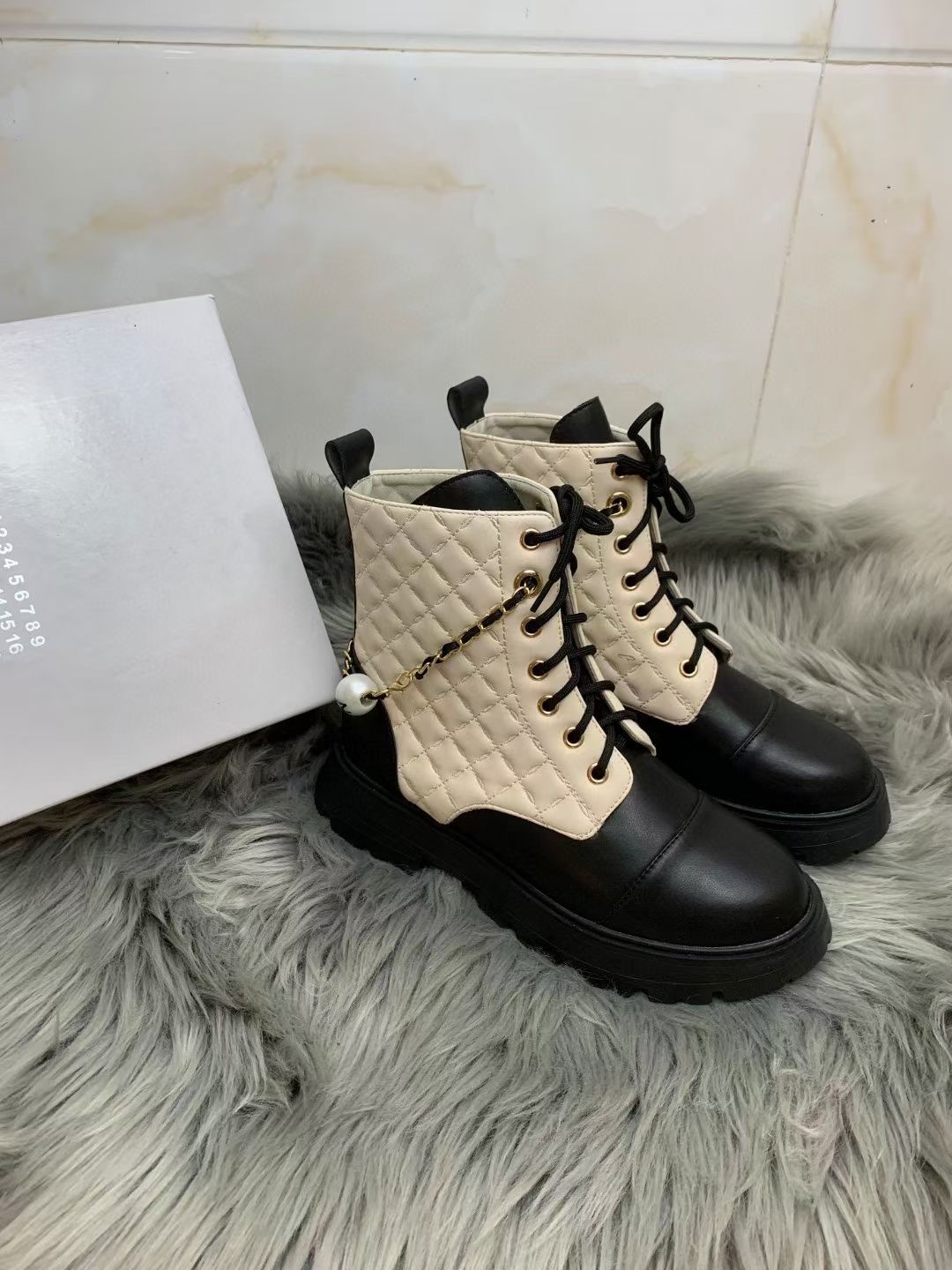 C design  Women Fashion  Lace Up Mid-Calf Boots