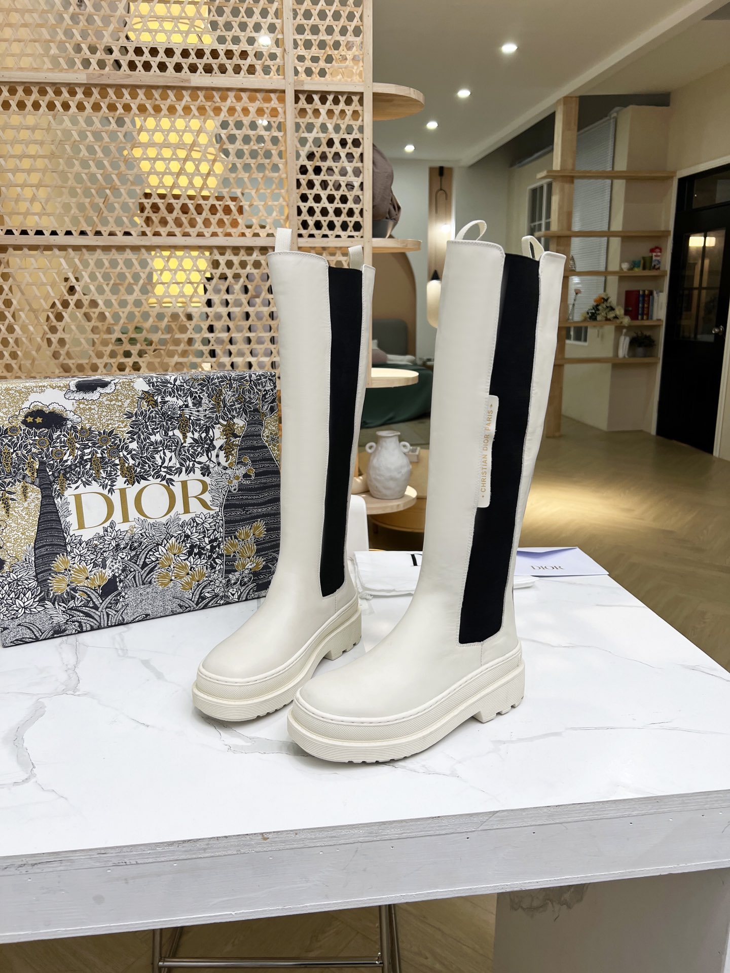 Dior's New Product Trials Chelsea High Boots