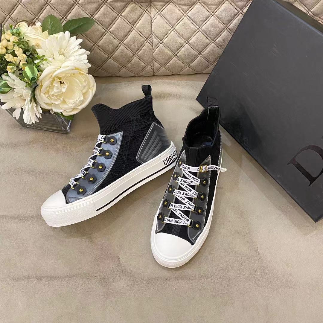 DIOR Women Casual Lace up Scok Boots