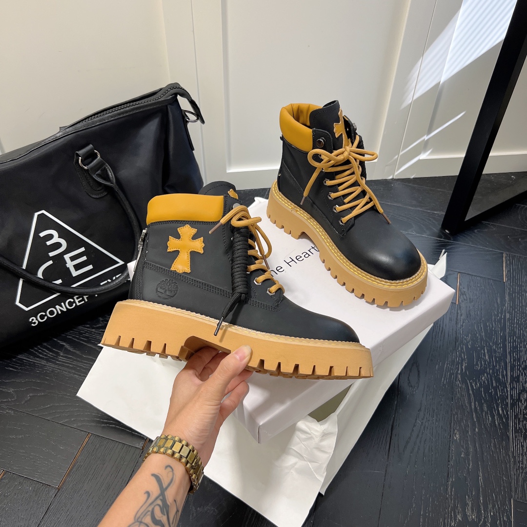 PALM ANGLE lace up rivet short ankle boots