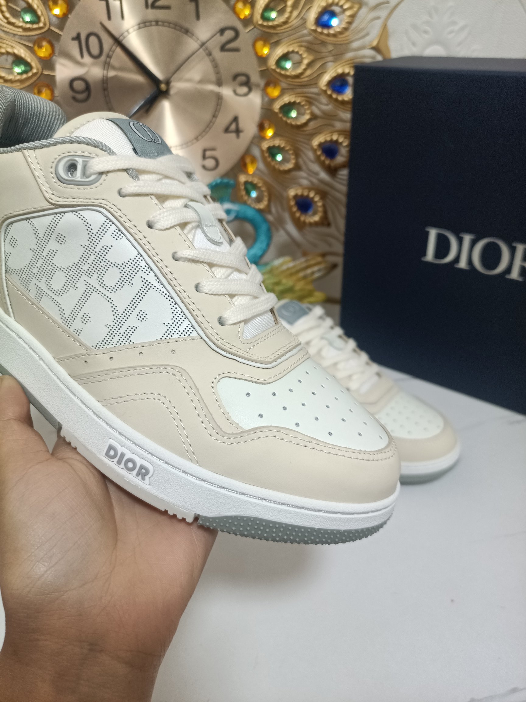 Dior couple high top B27 casual sneakers