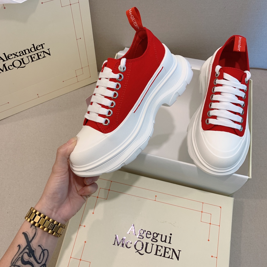 Alexander Mc queen PU thick sole sneakers casual shoes