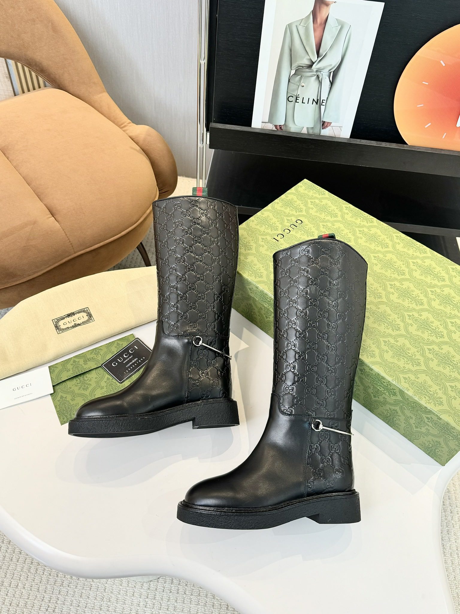 G design Monogram boots knight boots high quality