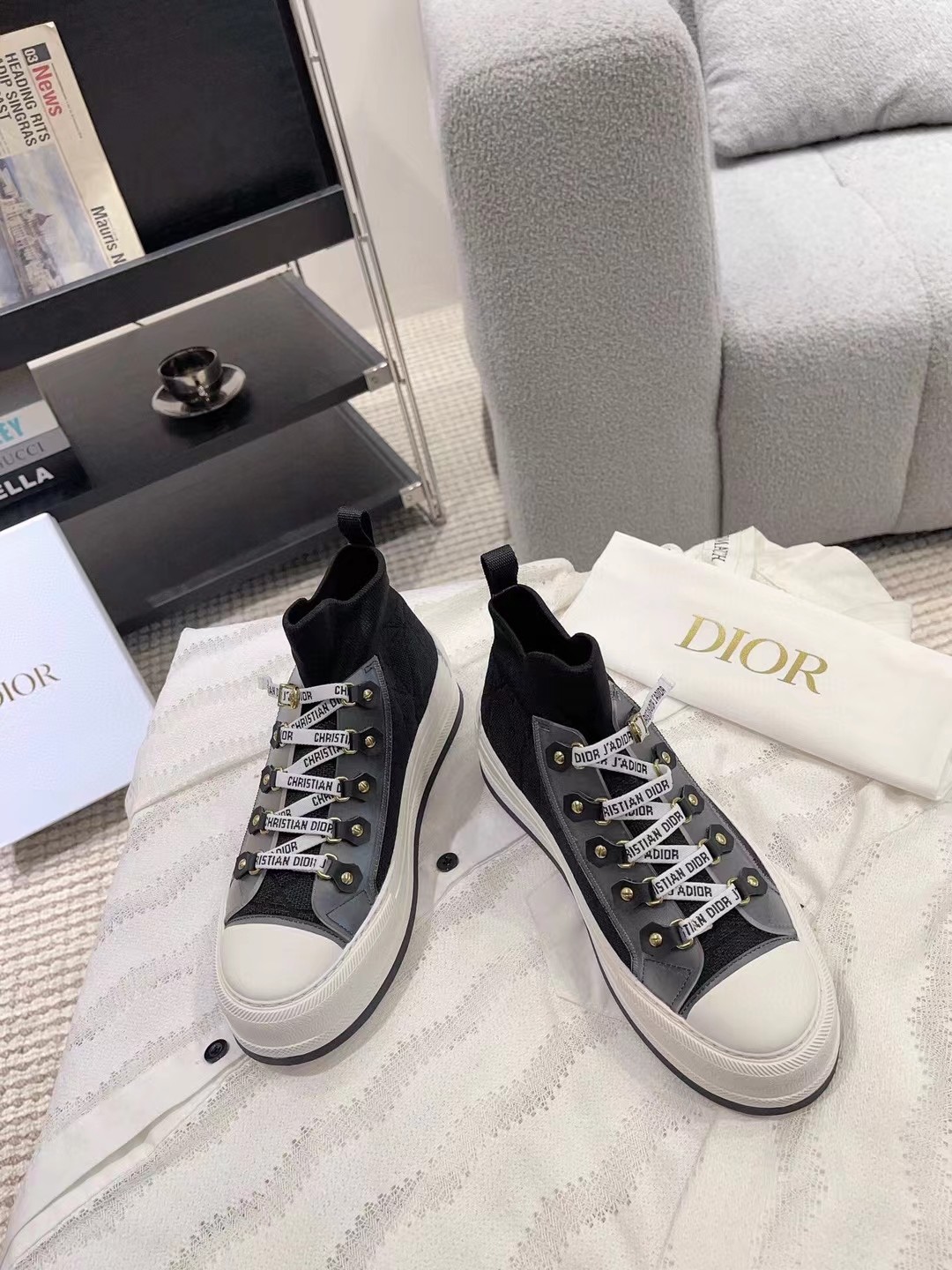dior cd classic fly knit sneakers