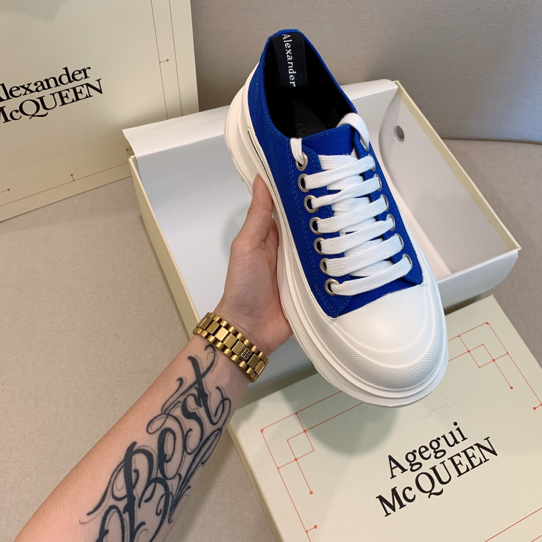 Alexander Mc queen PU thick sole sneakers casual shoes