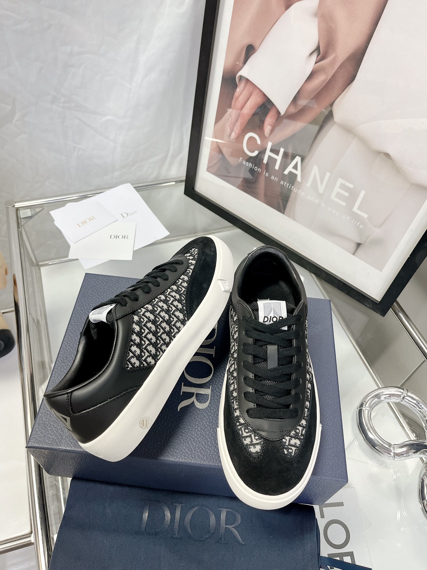 Dior Dior 2023 Latest B101 Collection Couple Casual Sneakers