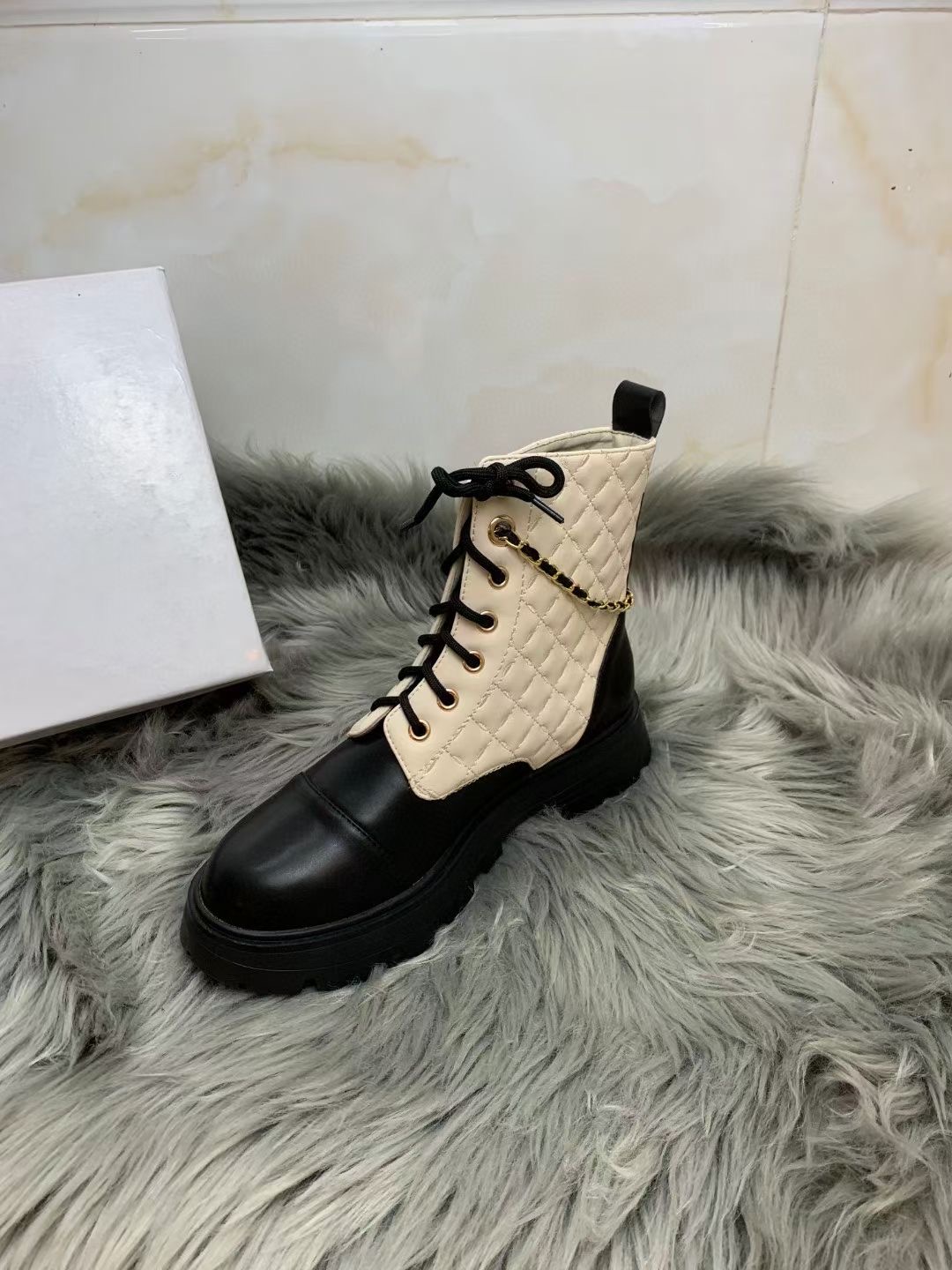 C design  Women Fashion  Lace Up Mid-Calf Boots