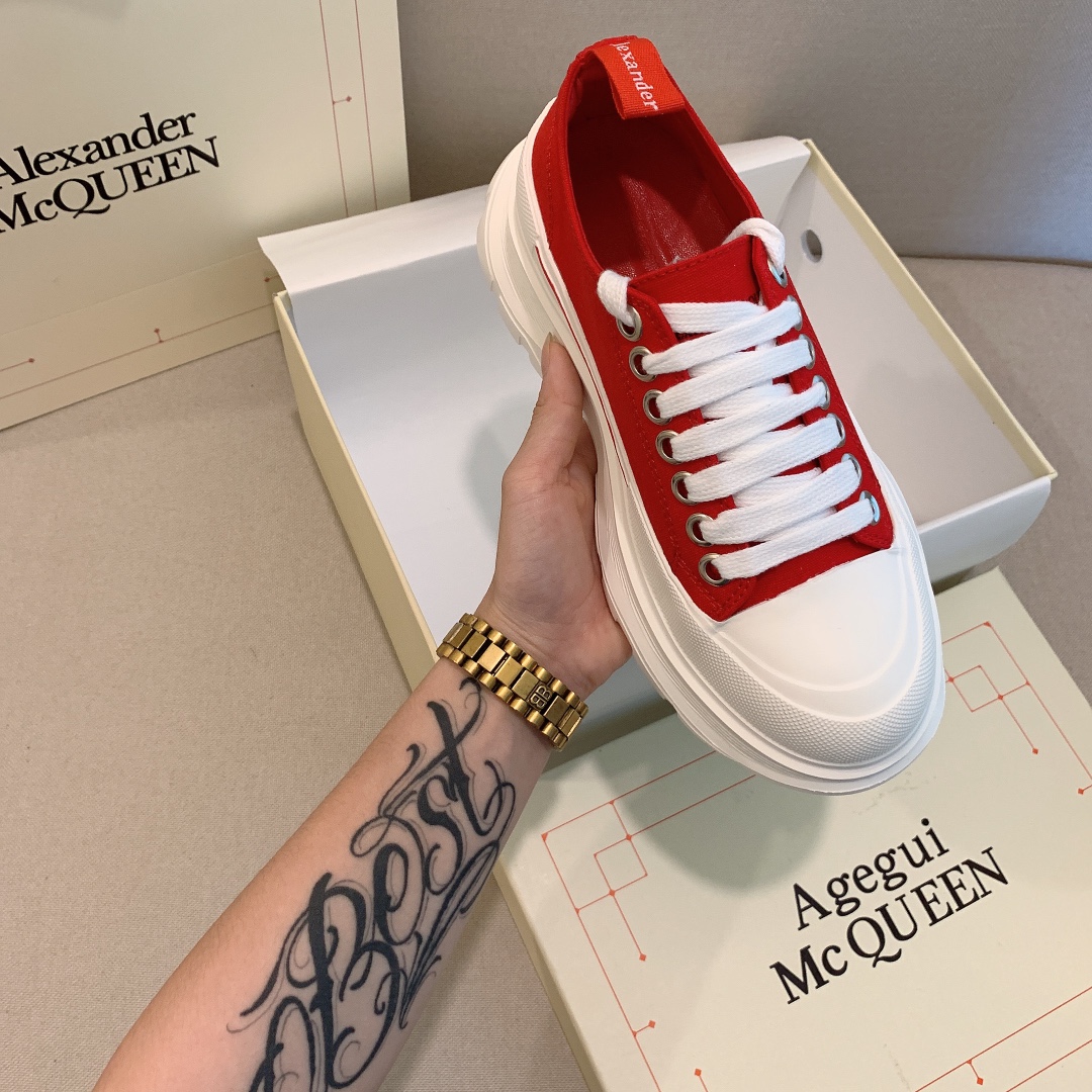 Alexander Mc queen PU thick sole sneakers casual shoes