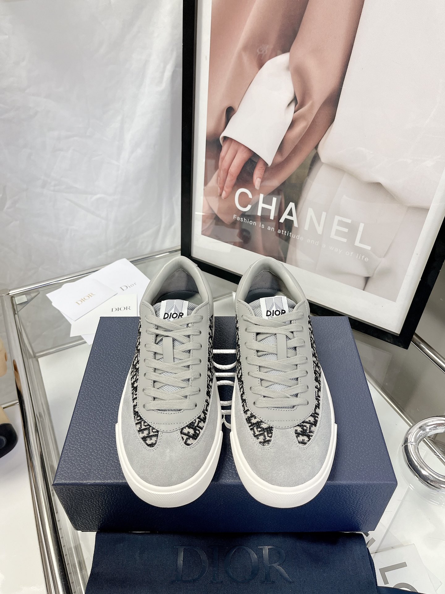 Dior Dior 2023 Latest B101 Collection Couple Casual Sneakers