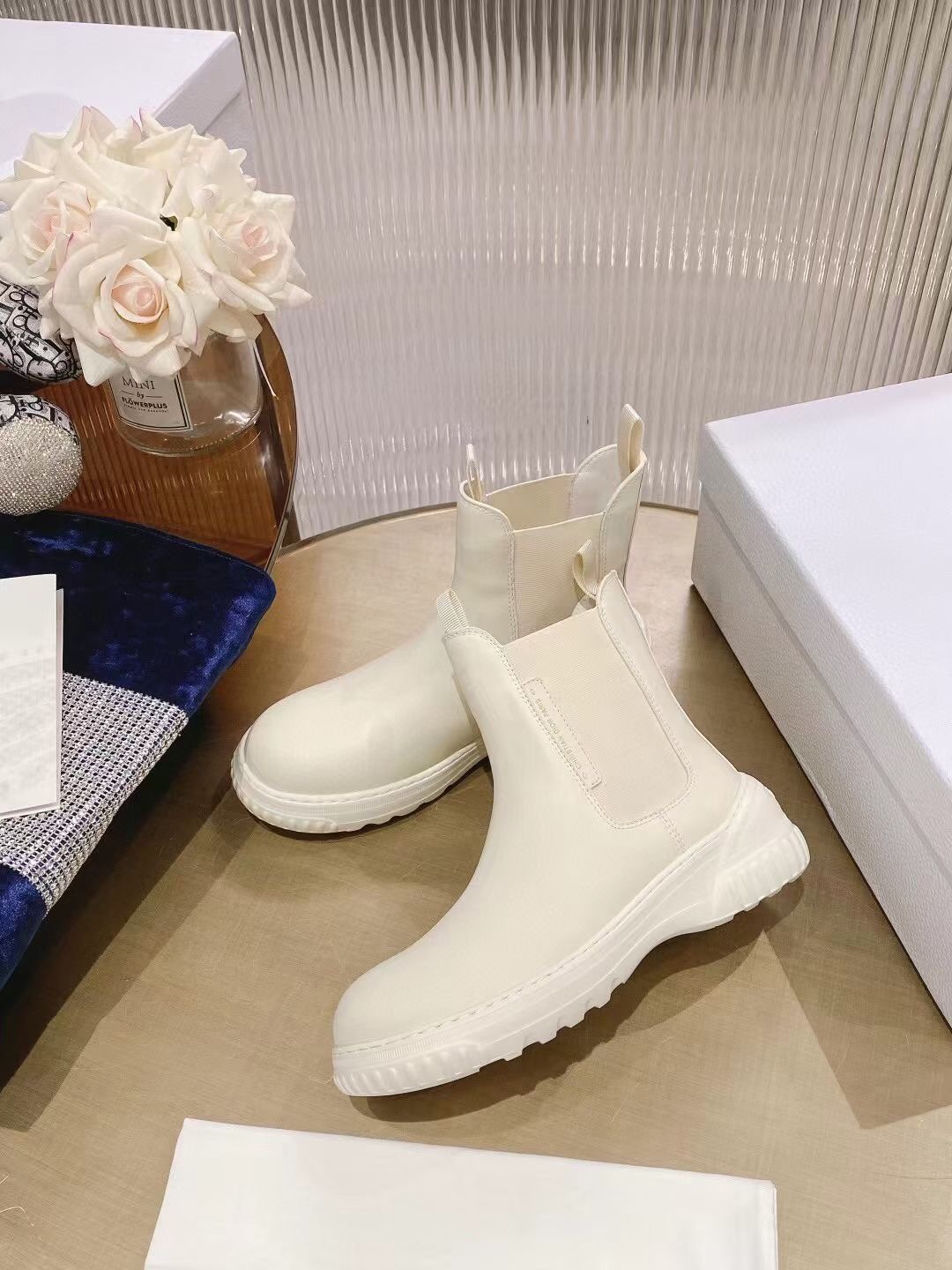 DIOR TRIAL Dior new ankle boots Martin boots thick biker boots