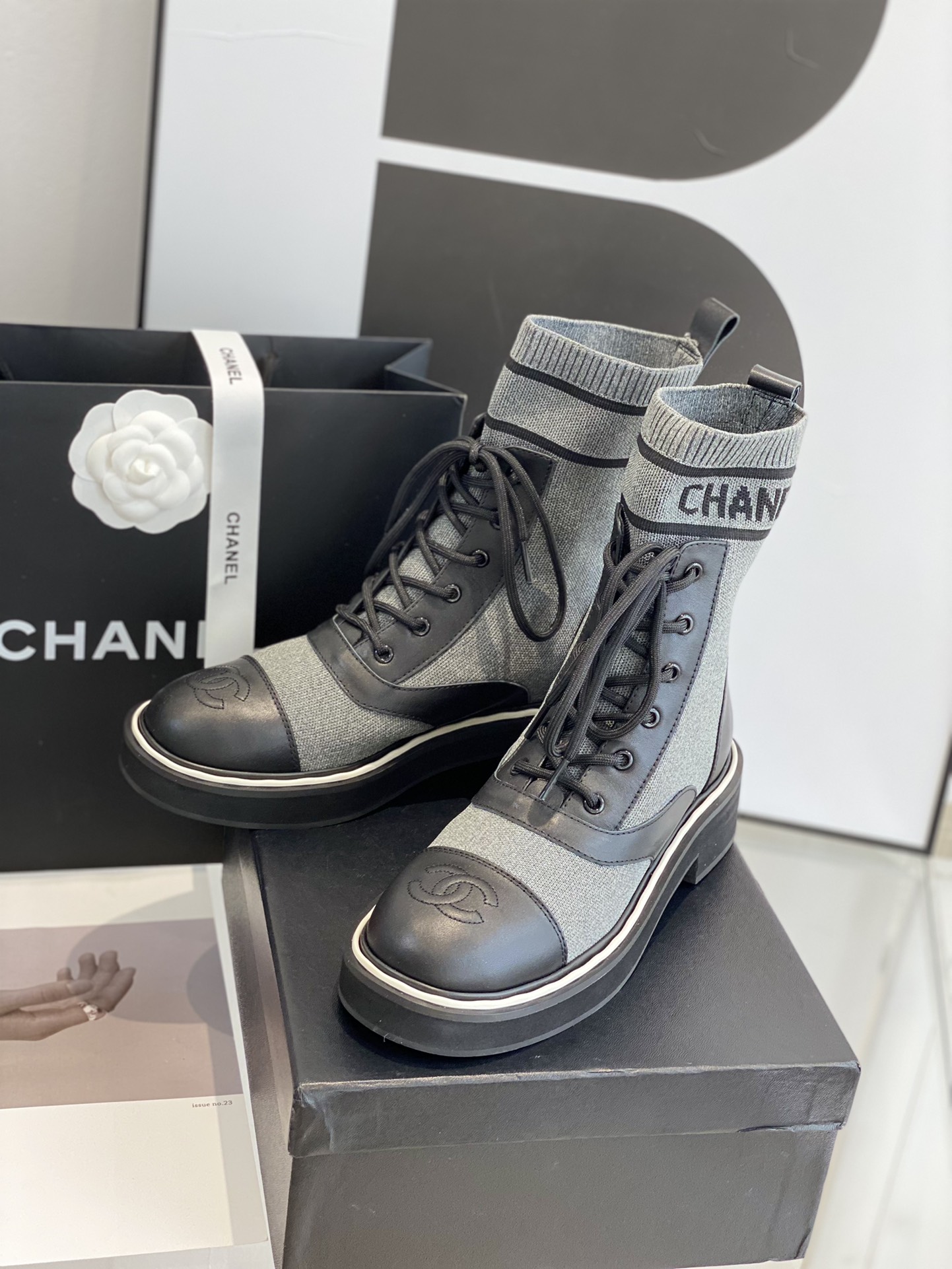 C design  runway model boots!