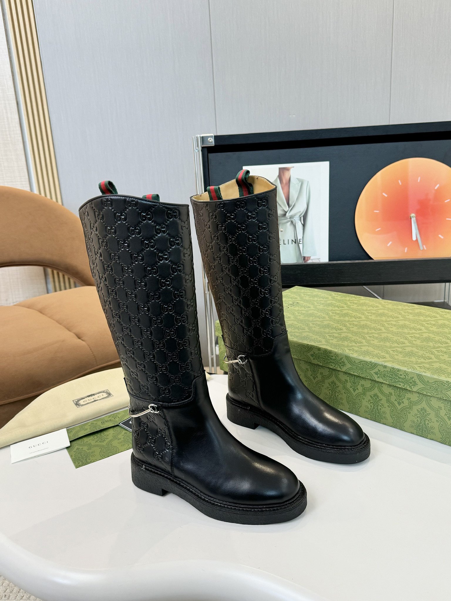 G design Monogram boots knight boots high quality