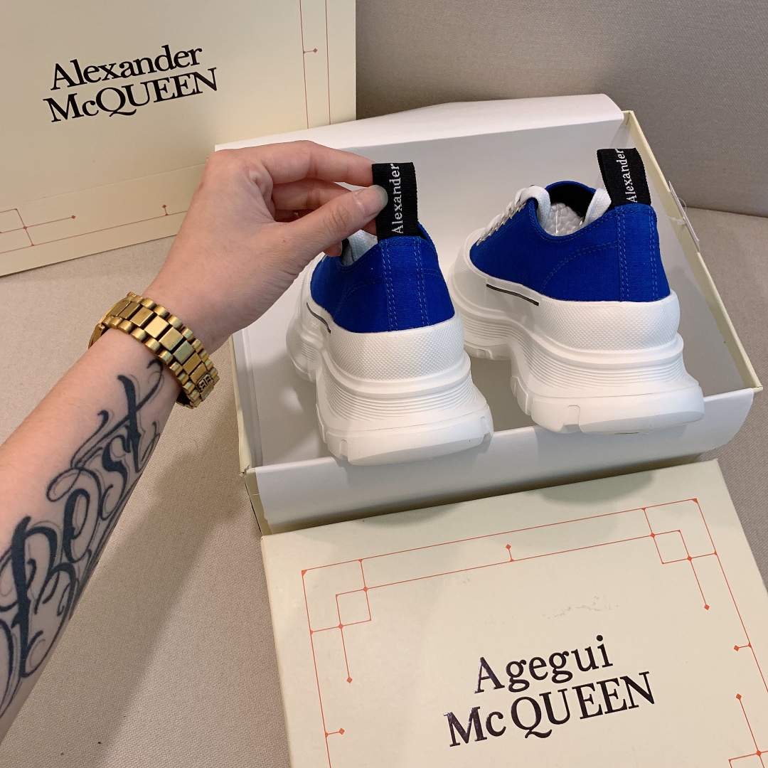 Alexander Mc queen PU thick sole sneakers casual shoes