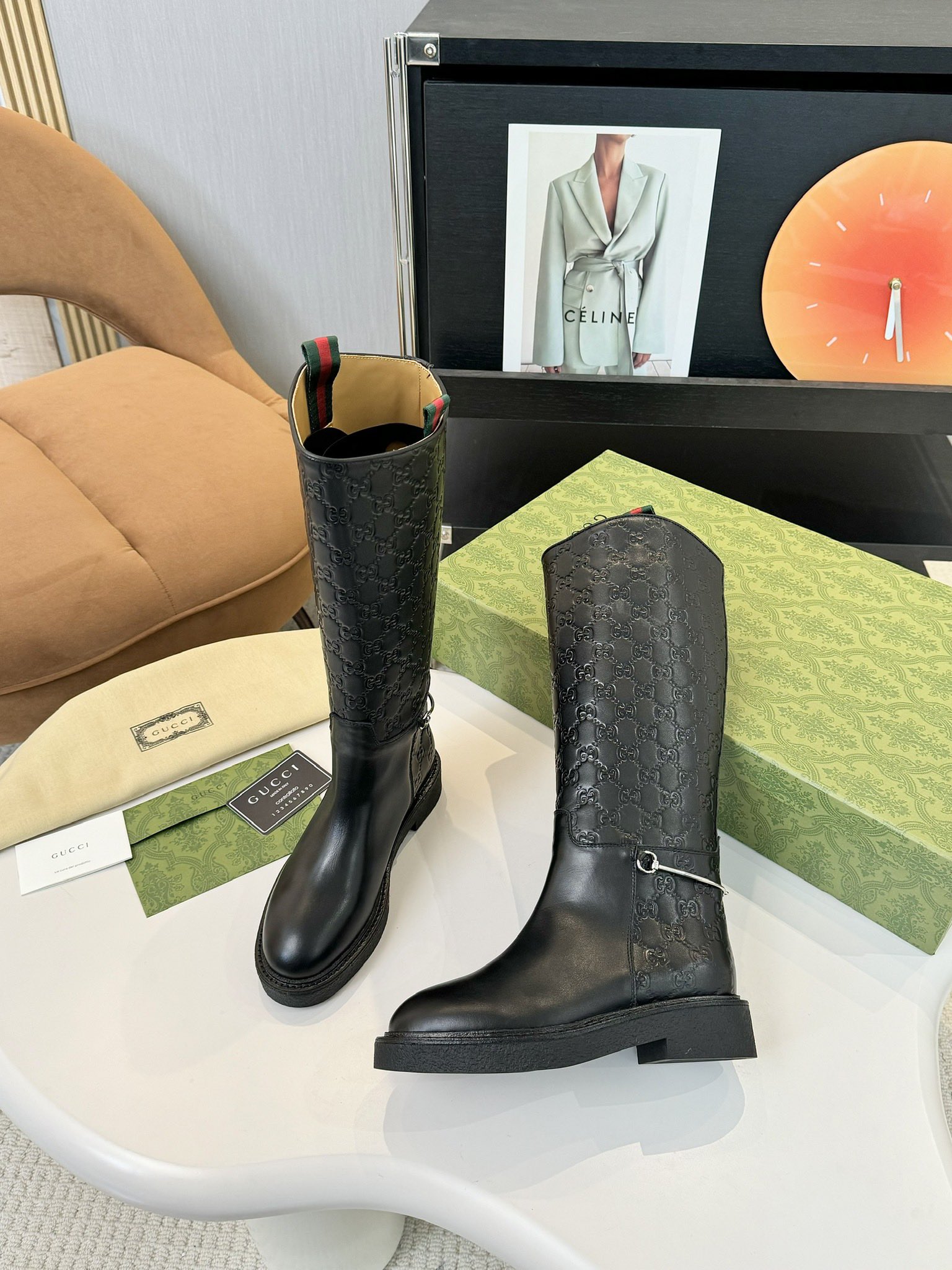 G design Monogram boots knight boots high quality