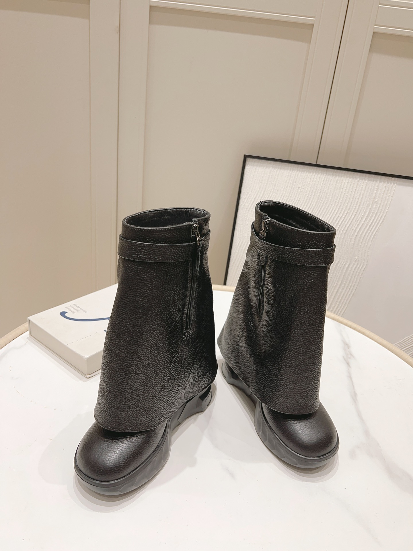 Givenchy classic leather shark boots