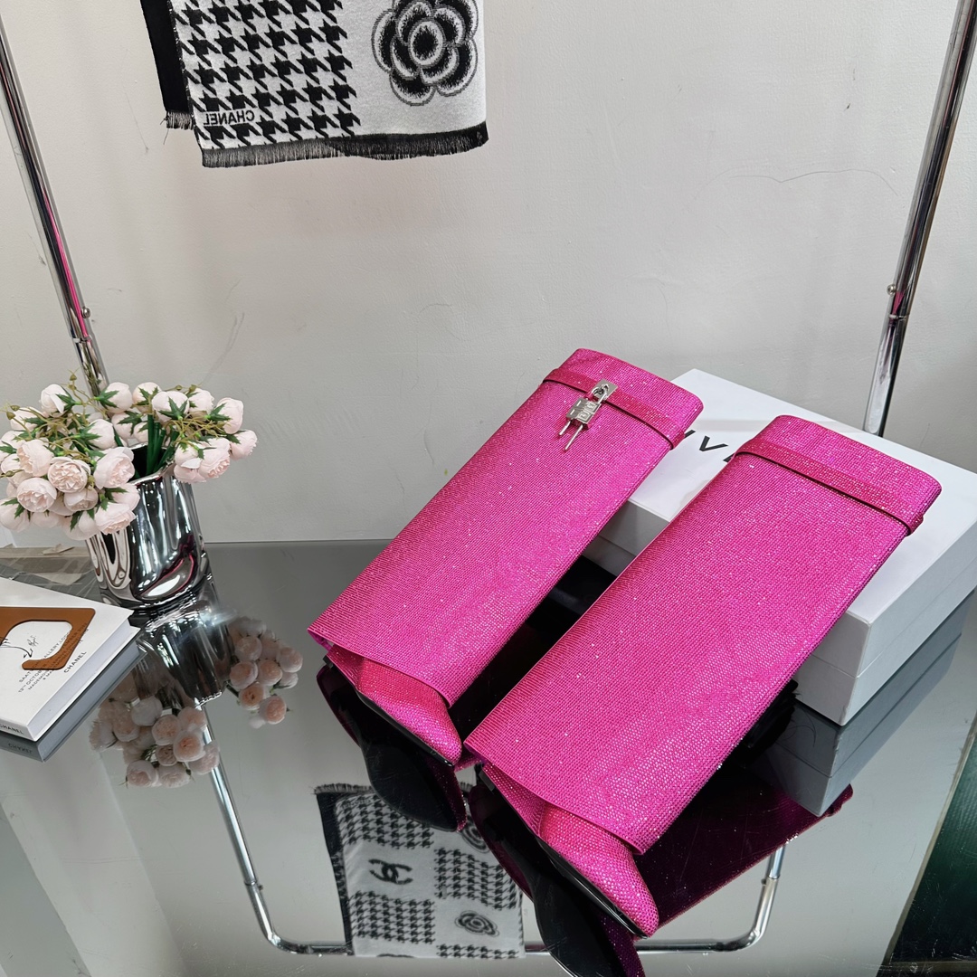 GIvenchy New Trousers Boots high quality rhinestone & metal locker