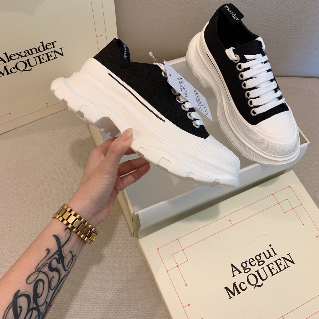 Alexander Mc queen PU thick sole sneakers casual shoes