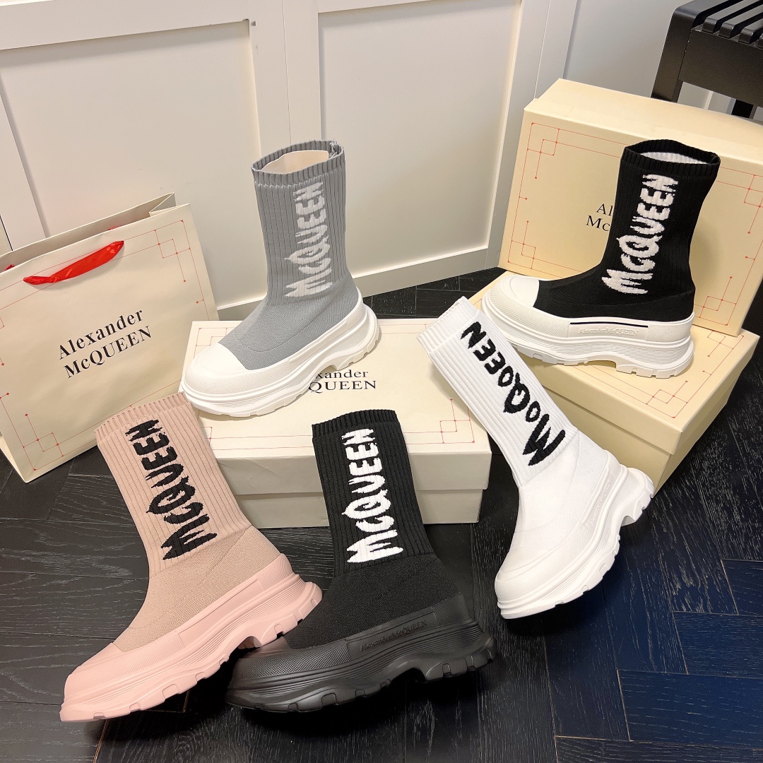 Alexander McQueen women sneakers sock boots