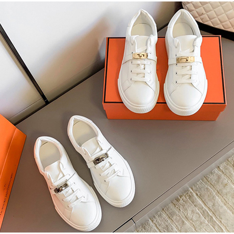 Herm猫s Women Metal Buckle Sneakers