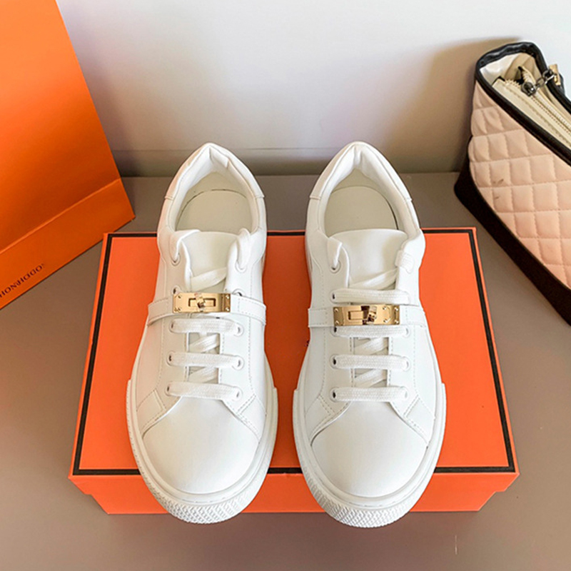 Herm猫s Women Metal Buckle Sneakers