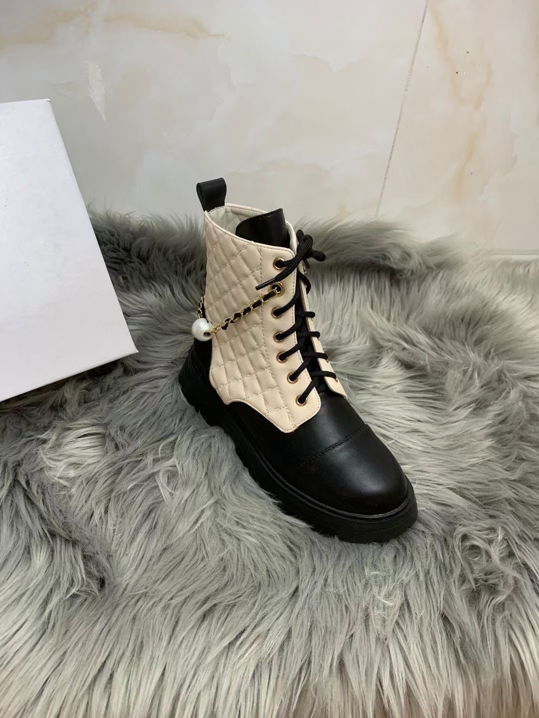 C design  Women Fashion  Lace Up Mid-Calf Boots