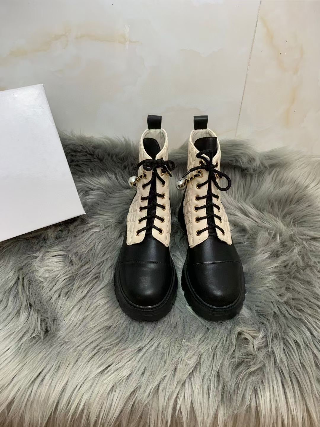 C design  Women Fashion  Lace Up Mid-Calf Boots