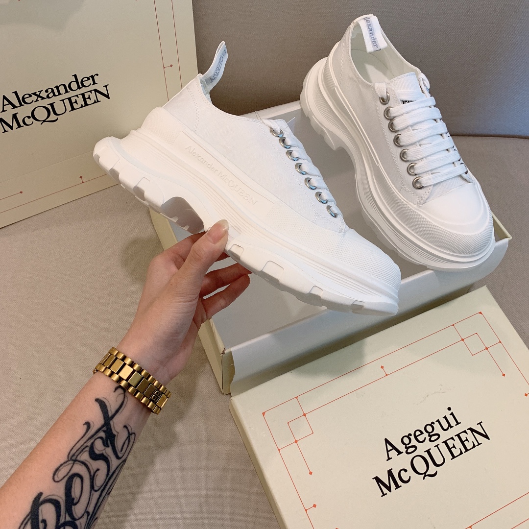 Alexander Mc queen PU thick sole sneakers casual shoes
