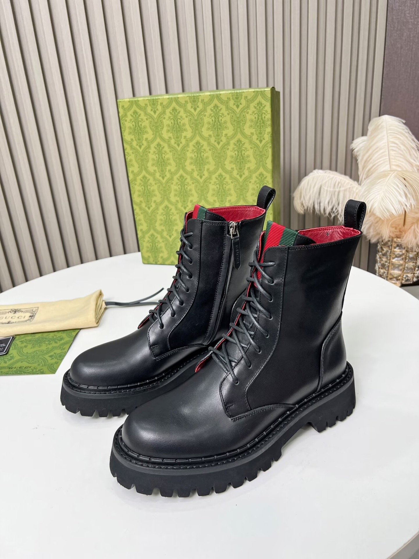 gucci lace up martin boots fashionable short boots