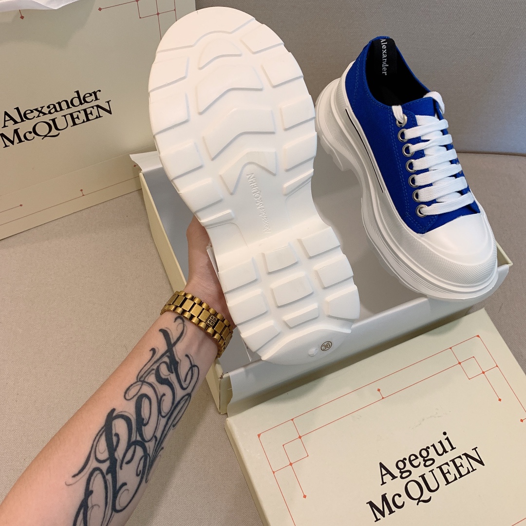 Alexander Mc queen PU thick sole sneakers casual shoes