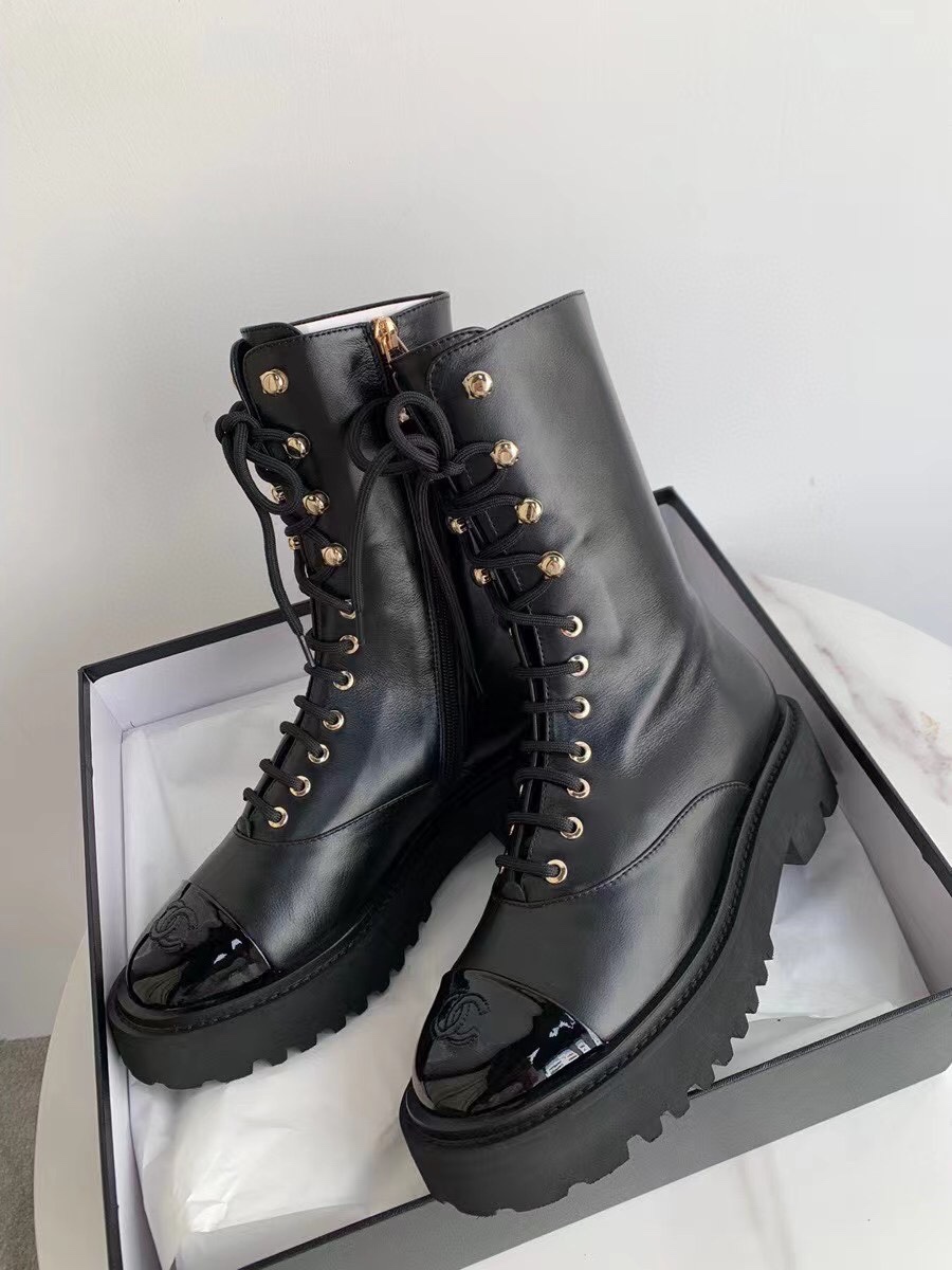 C design motorcycle boots lace-up Martin boots short boots