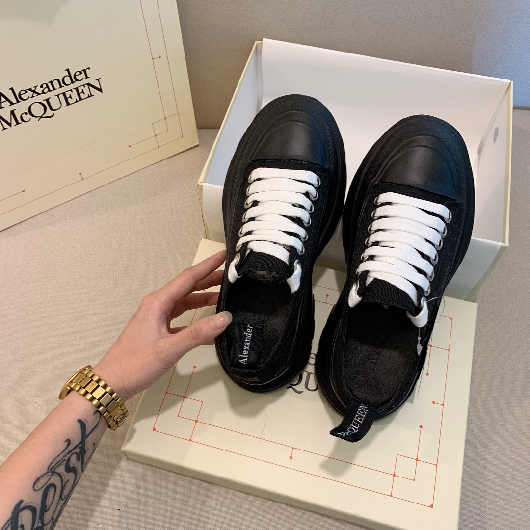 Alexander Mc queen PU thick sole sneakers casual shoes