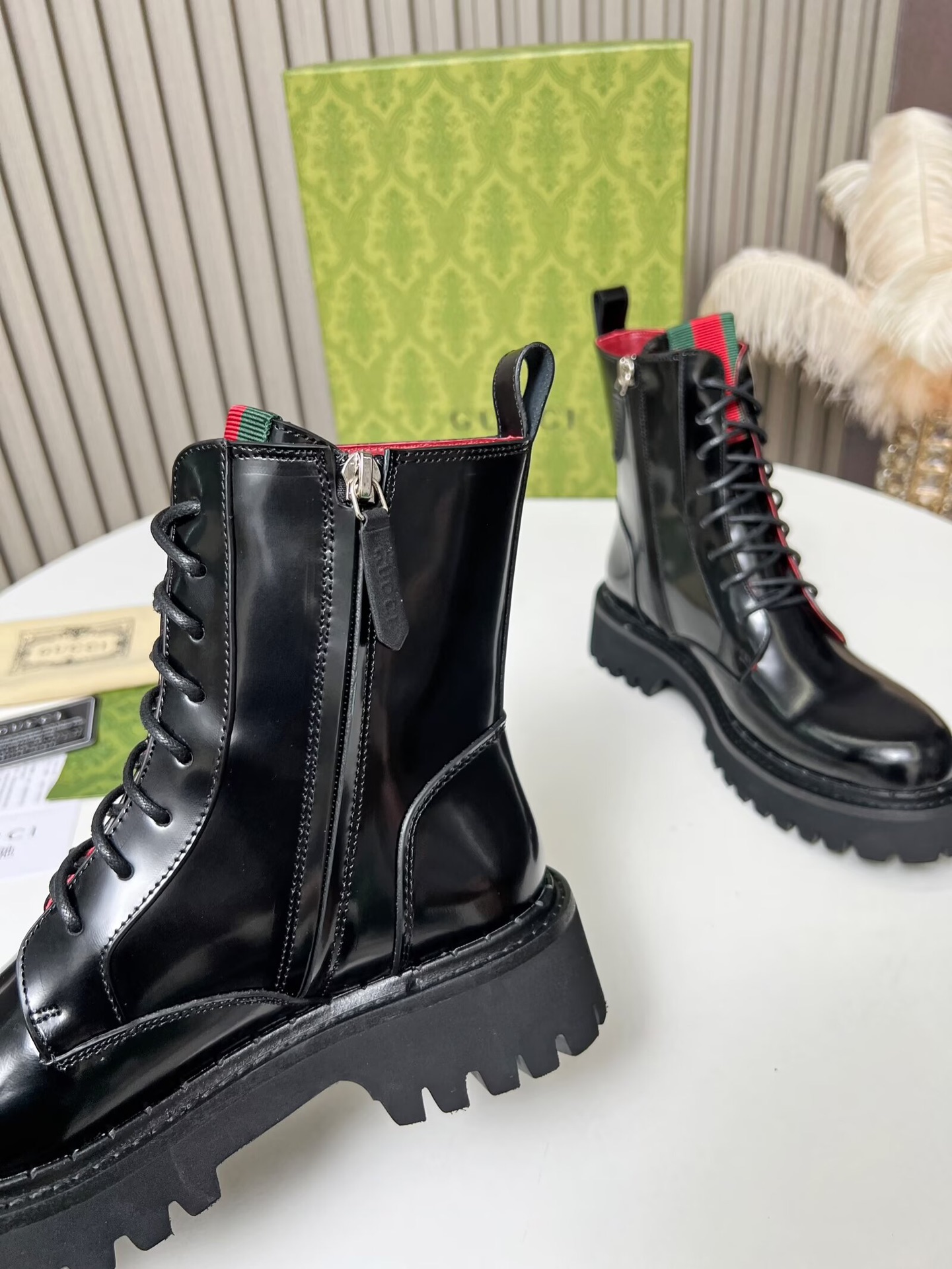 gucci lace up martin boots fashionable short boots