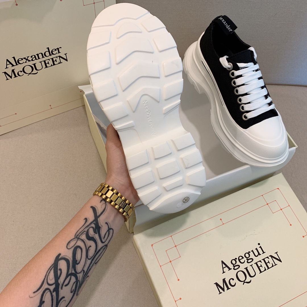 Alexander Mc queen PU thick sole sneakers casual shoes