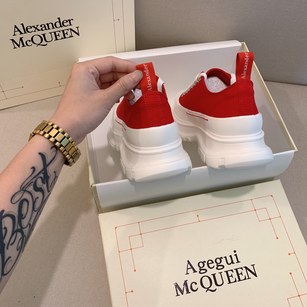 Alexander Mc queen PU thick sole sneakers casual shoes