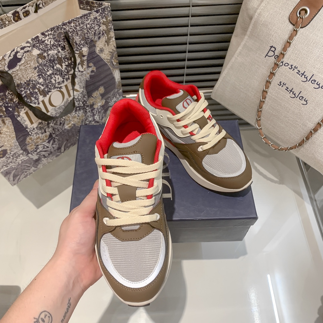 Dior new fluorescent sneakers casual shoes