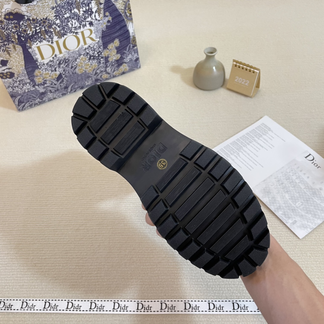 Dior new retro embroidery shorts ankle boots