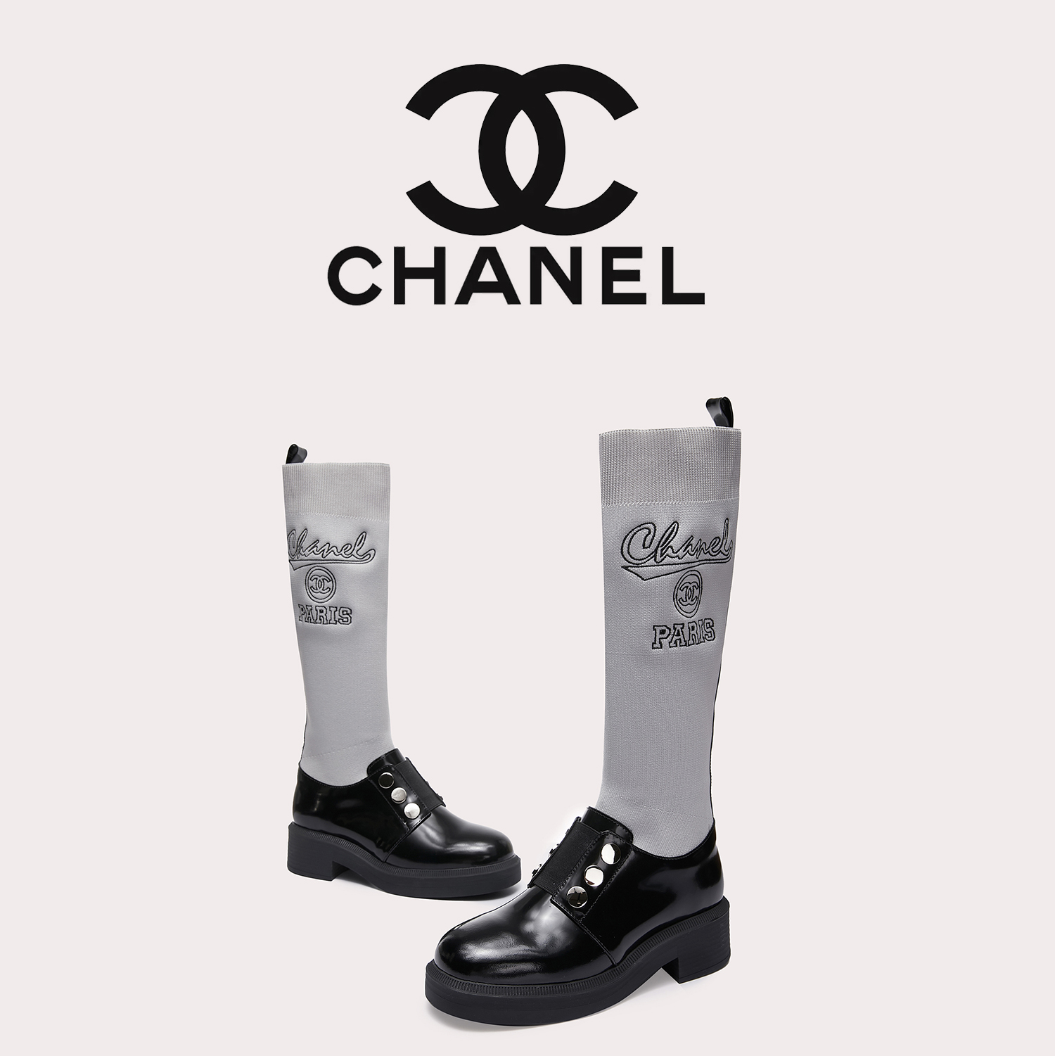 C design  women's tall sock boots 35-41