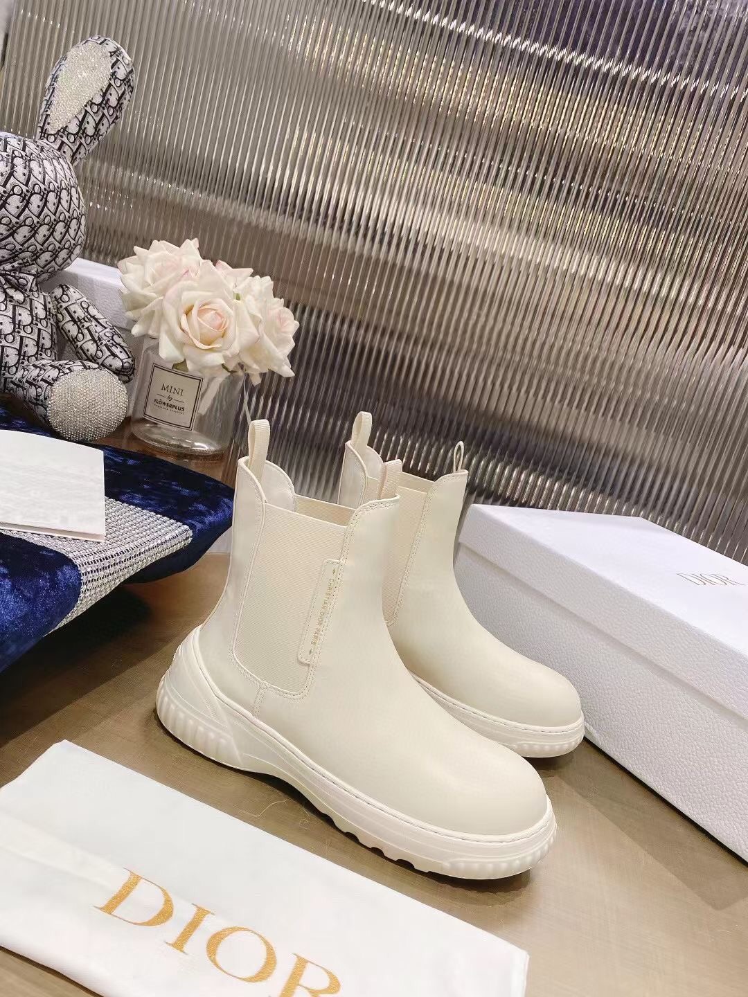 DIOR TRIAL Dior new ankle boots Martin boots thick biker boots