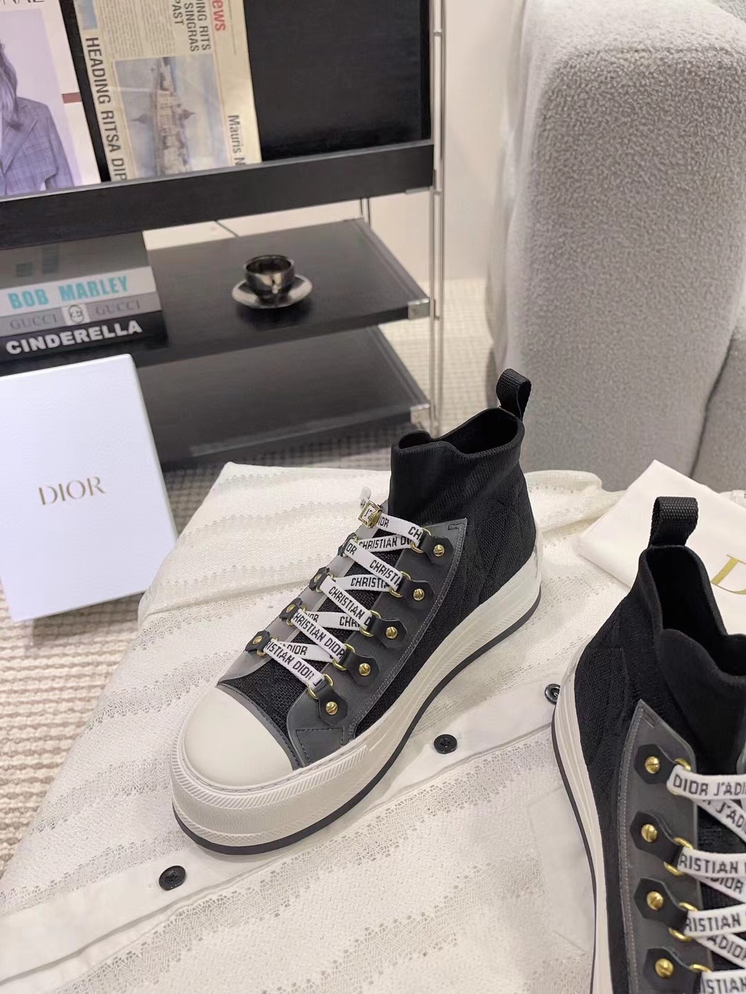 dior cd classic fly knit sneakers
