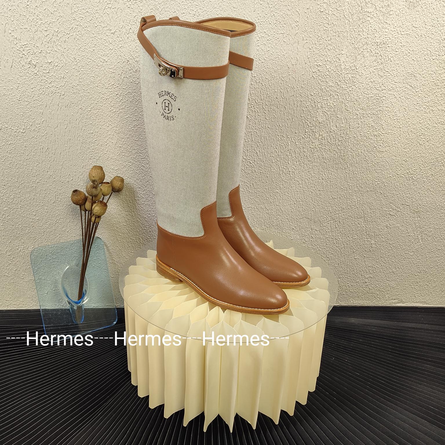 H's classic Kelly buckle new cloth knight boots