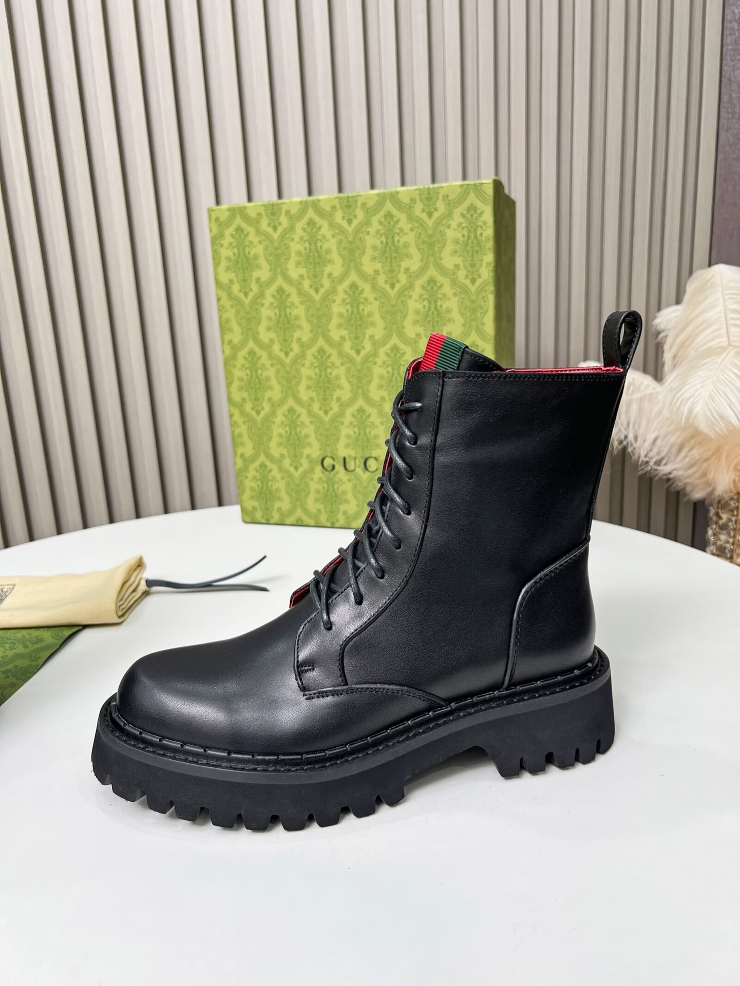 gucci lace up martin boots fashionable short boots