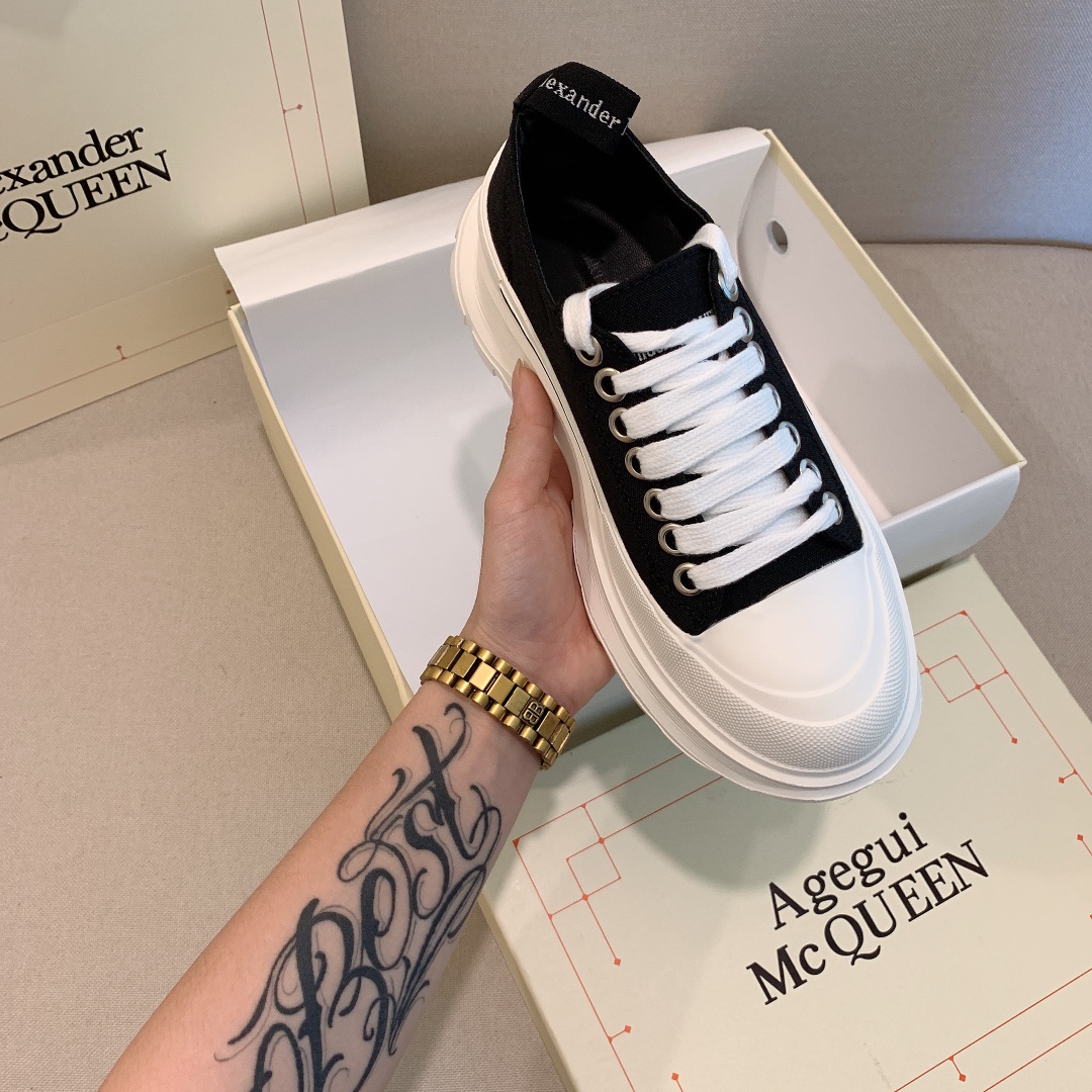 Alexander Mc queen PU thick sole sneakers casual shoes