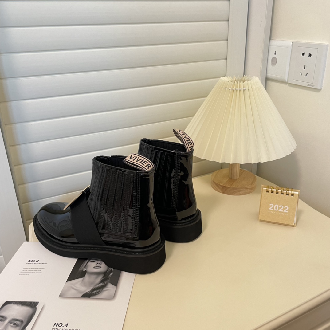 Roger Vivier british style women boots JK street