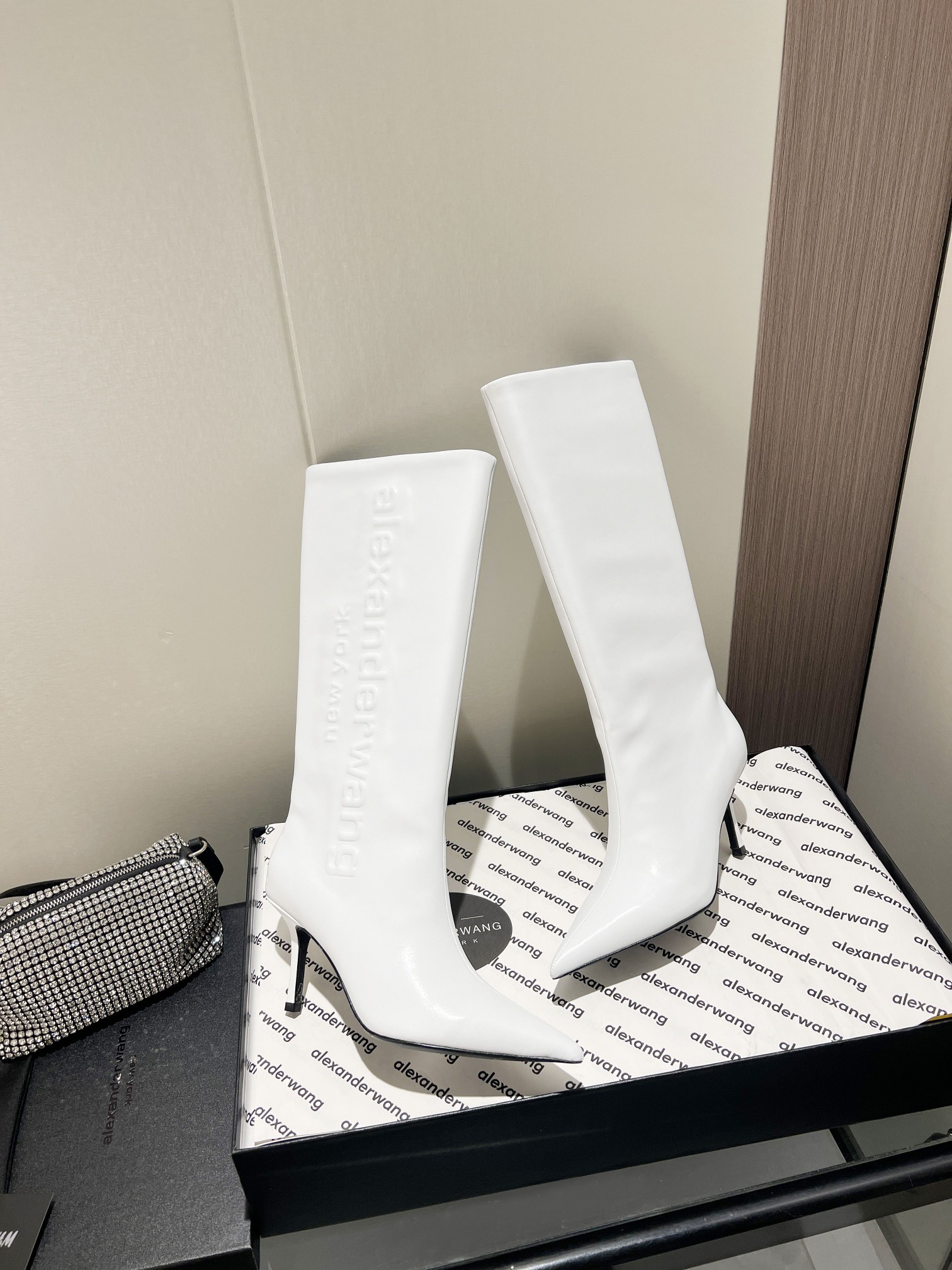 Alexandra. Wang 2023S Autumn/Winter New York Fashion Week Letter Heeled Boots