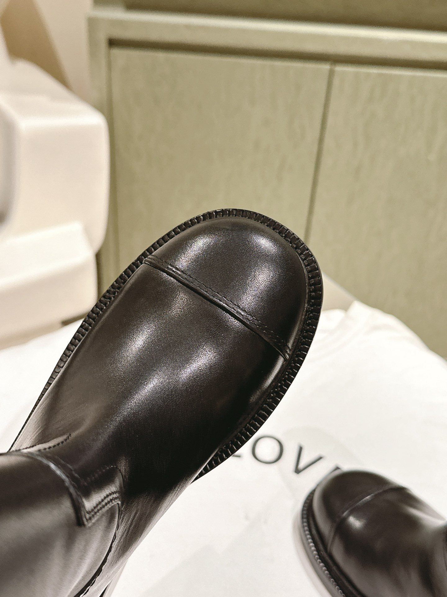 C design  Calfskin Rider Boots for Women